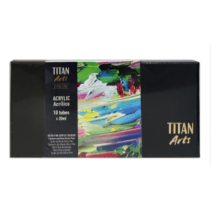 titan arts set acrílico extra fine primario 10x20 ml art. nr. 095812002