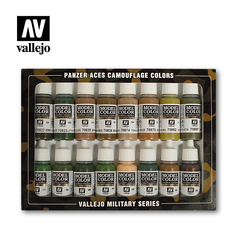 set 16 colores panzer aces camuflaje art. nr. 70.179