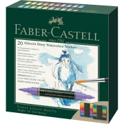 caja cartón rotuladores albrecht dürer watercolour markers 20 colores faber castell art. nr. 160320