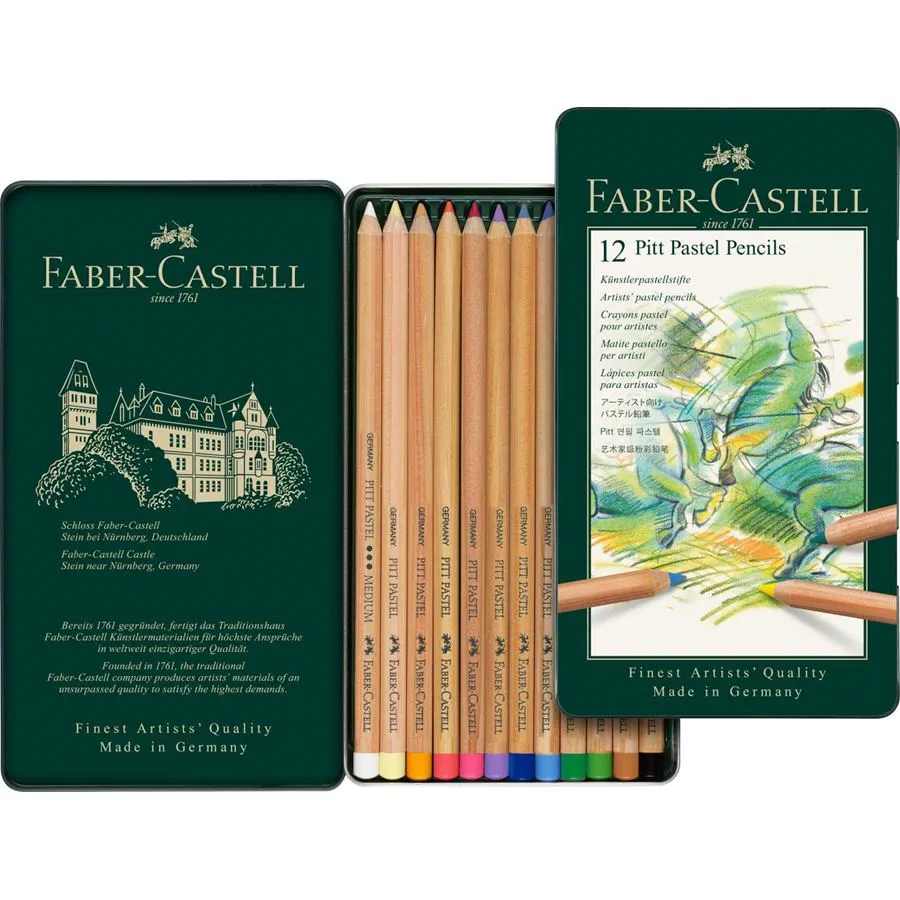 estuche de metal pitt pastel 12 colores art. nr. 112112