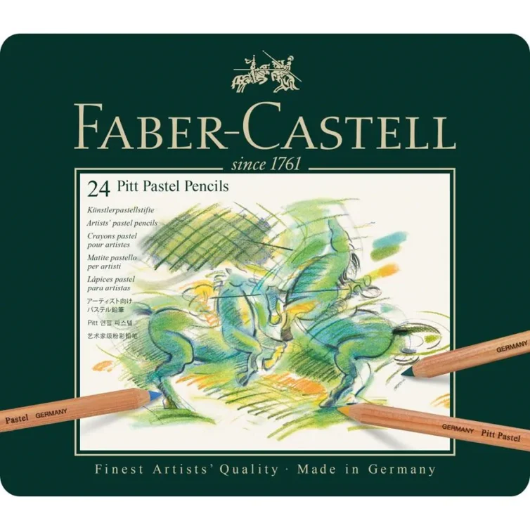 Estuche de metal Pitt Pastel 24 colores Faber-Castell Art.-Nr. 112124