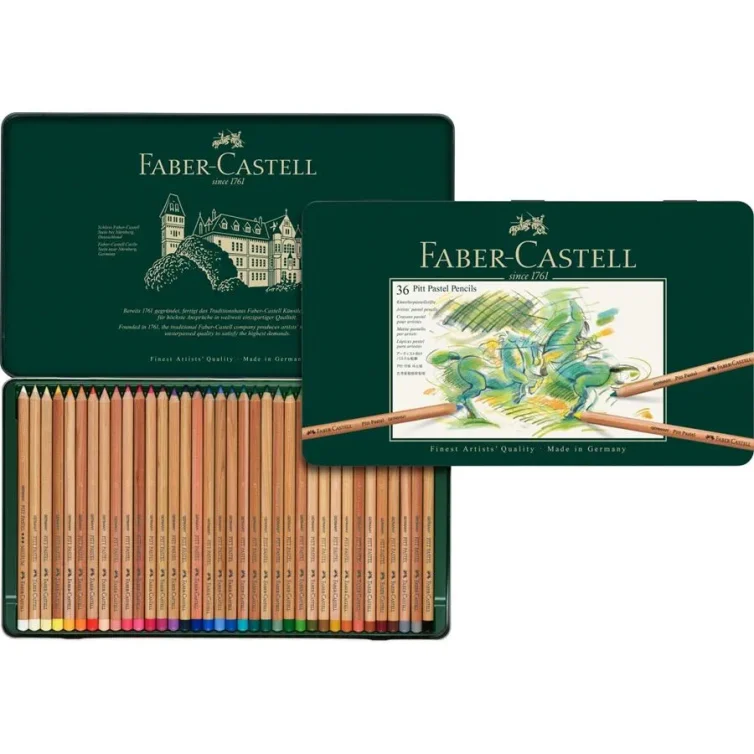 Estuche de metal Pitt Pastel 36 colores Faber-Castell Art.-Nr. 112136