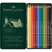 estuche de metal polychromos 12 colores faber castell art. nr. 110012