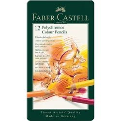 estuche de metal polychromos 12 colores faber castell art. nr. 110012