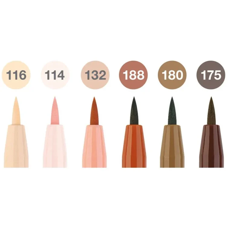 Estuche Rotuladores Pitt Brush 6 colores Retrato Faber-Castell Art.-Nr. 167167