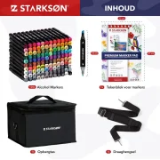 set de rotuladores de doble punta de 122 piezas starksØn® art. nr. art0130