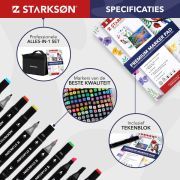 set de rotuladores de doble punta de 122 piezas starksØn® art. nr. art0130