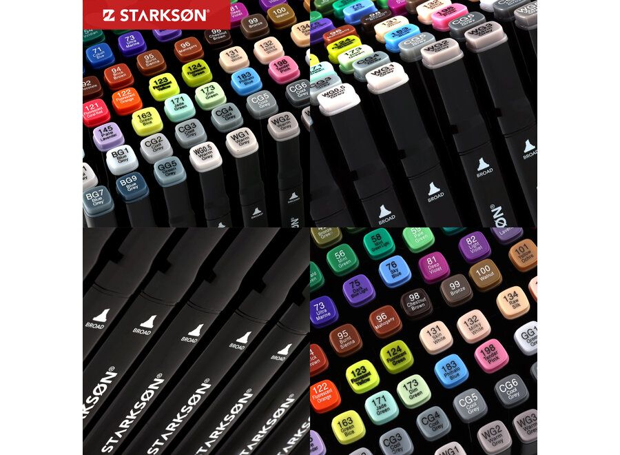 set de rotuladores de doble punta de 122 piezas starksØn® art. nr. art0130