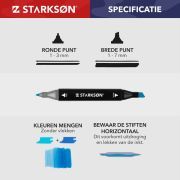 set de rotuladores de doble punta de 122 piezas starksØn® art. nr. art0130