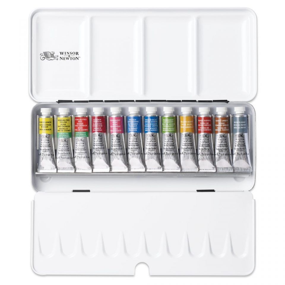 caja de acuarelas professional "black box" 12 tubos art. nr. 0190552