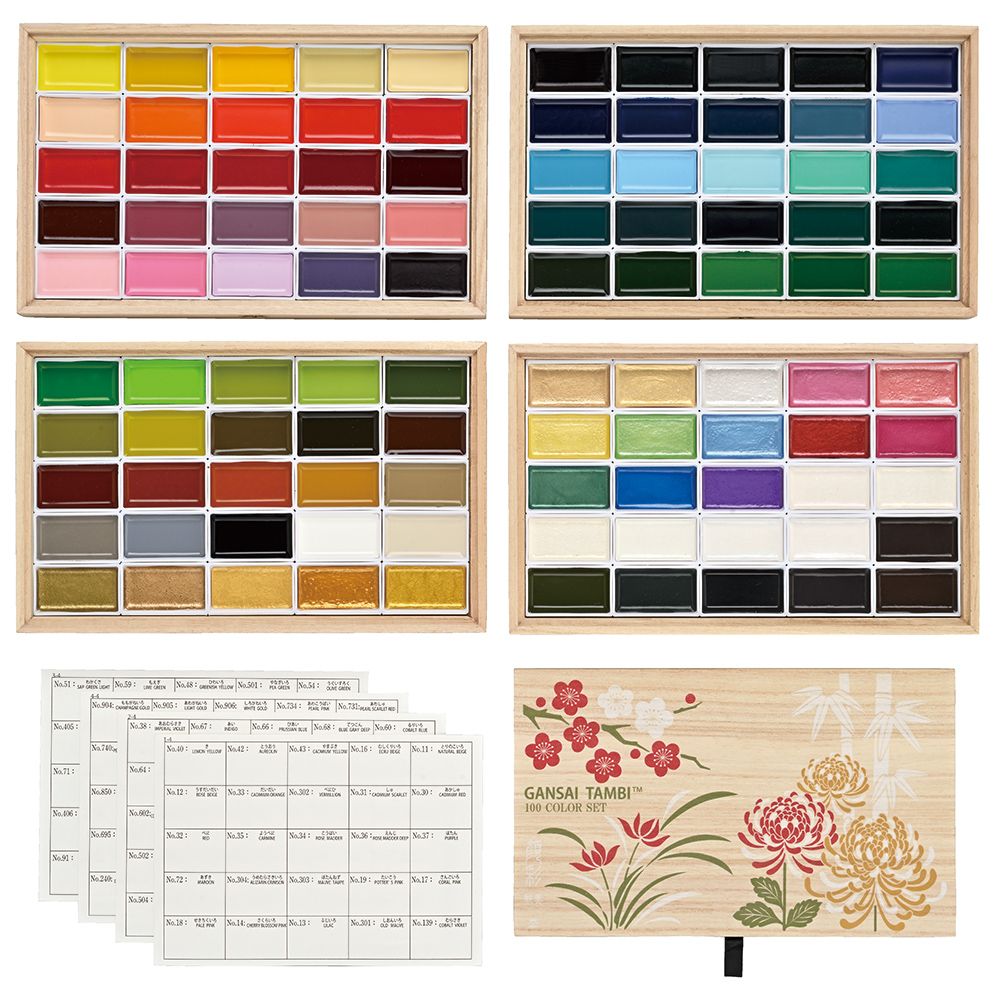 caja acuarelas gansai tambi 120th anniversary 100 colors ed. ltda. art. nr.0wd mc 20/10