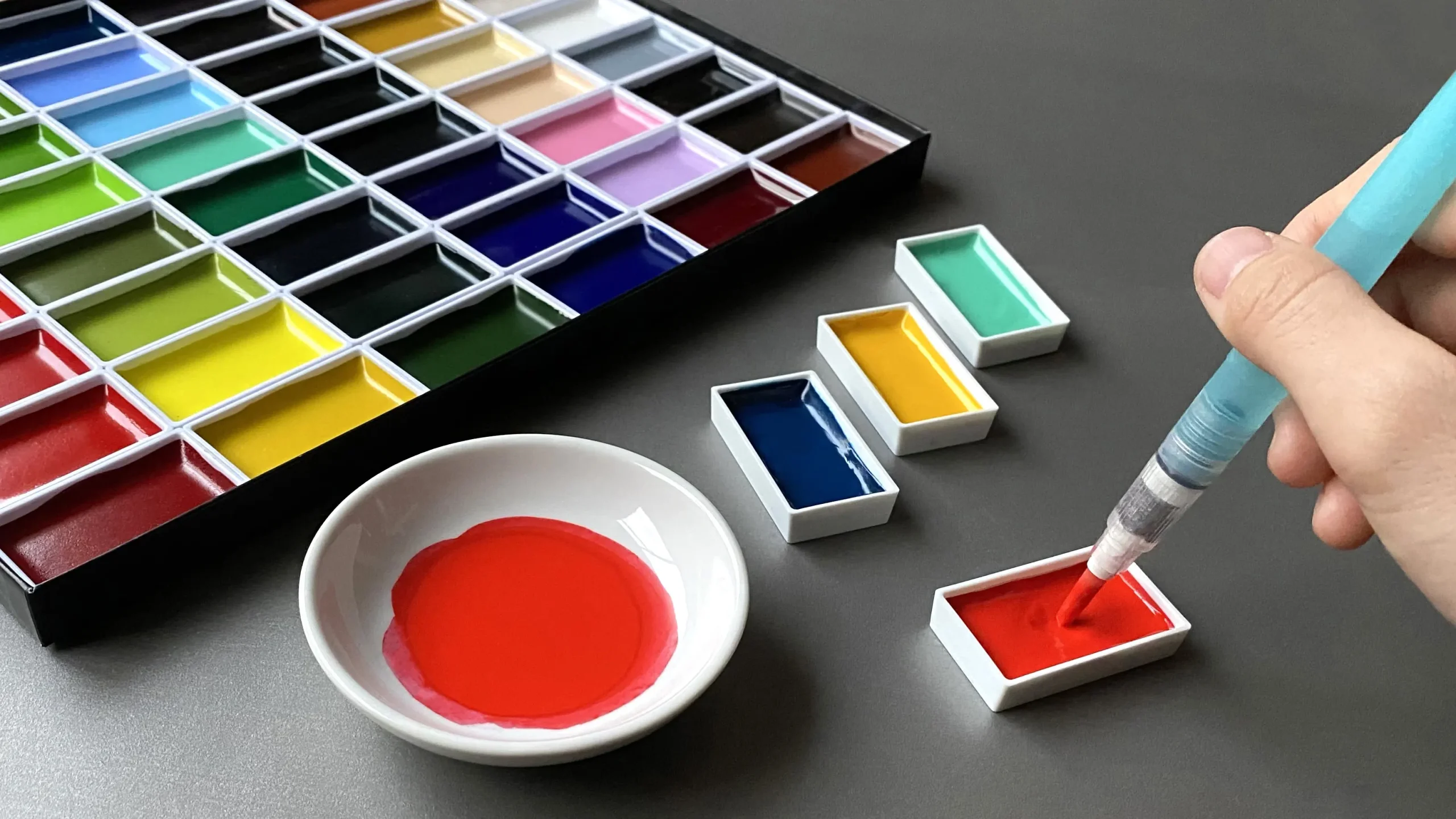 set acuarelas gansai tambi 48 colors art. nr. mc 20/48v