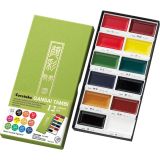 set acuarelas gansai tambi 12 colors art. nr. mc 20/12v