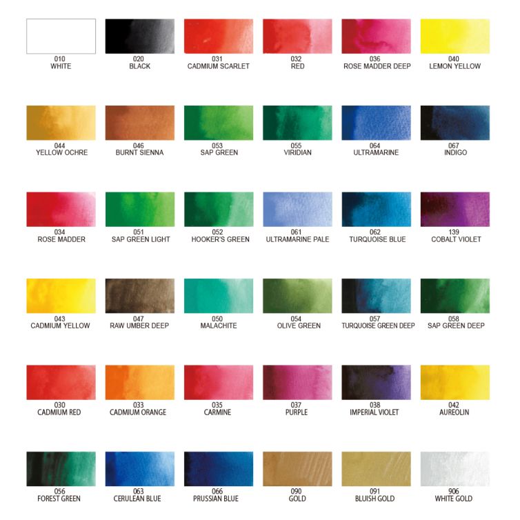 Set Acuarelas Gansai Tambi 36 Colors Art.-Nr. MC-20/36V