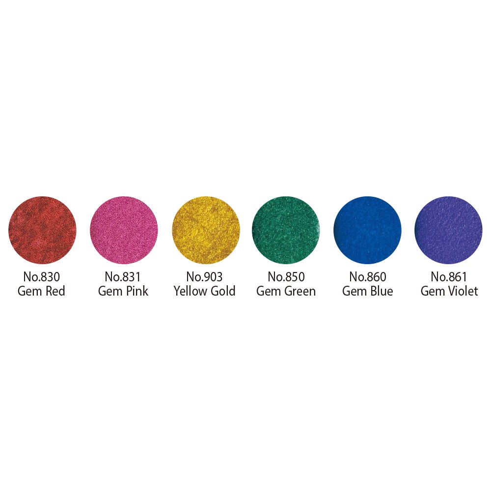 set acuarelas gansai tambi 6 gem colors art. nr. mc 20gc/6v