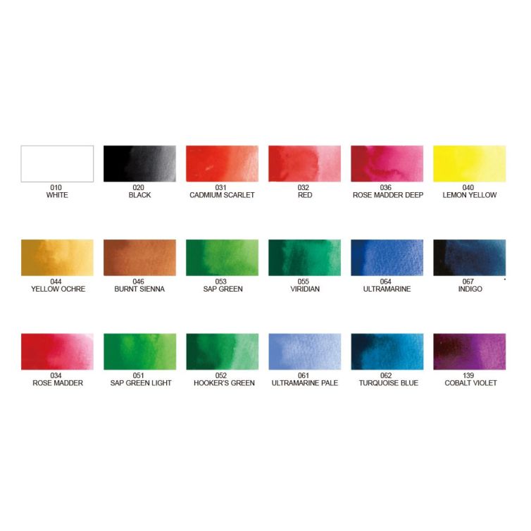Set Acuarelas Gansai Tambi 18 Colors Art.-Nr. MC-20/18V