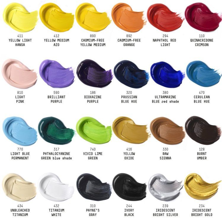 heavy body acrylic set 24x22ml essentials art. nr. 3699386