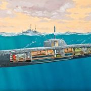 1:144 submarino u boot typ xxi con interior art. nr. 05078