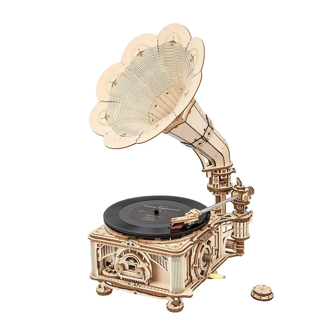 maqueta de madera 3d classic gramophone art. nr. lkb01d