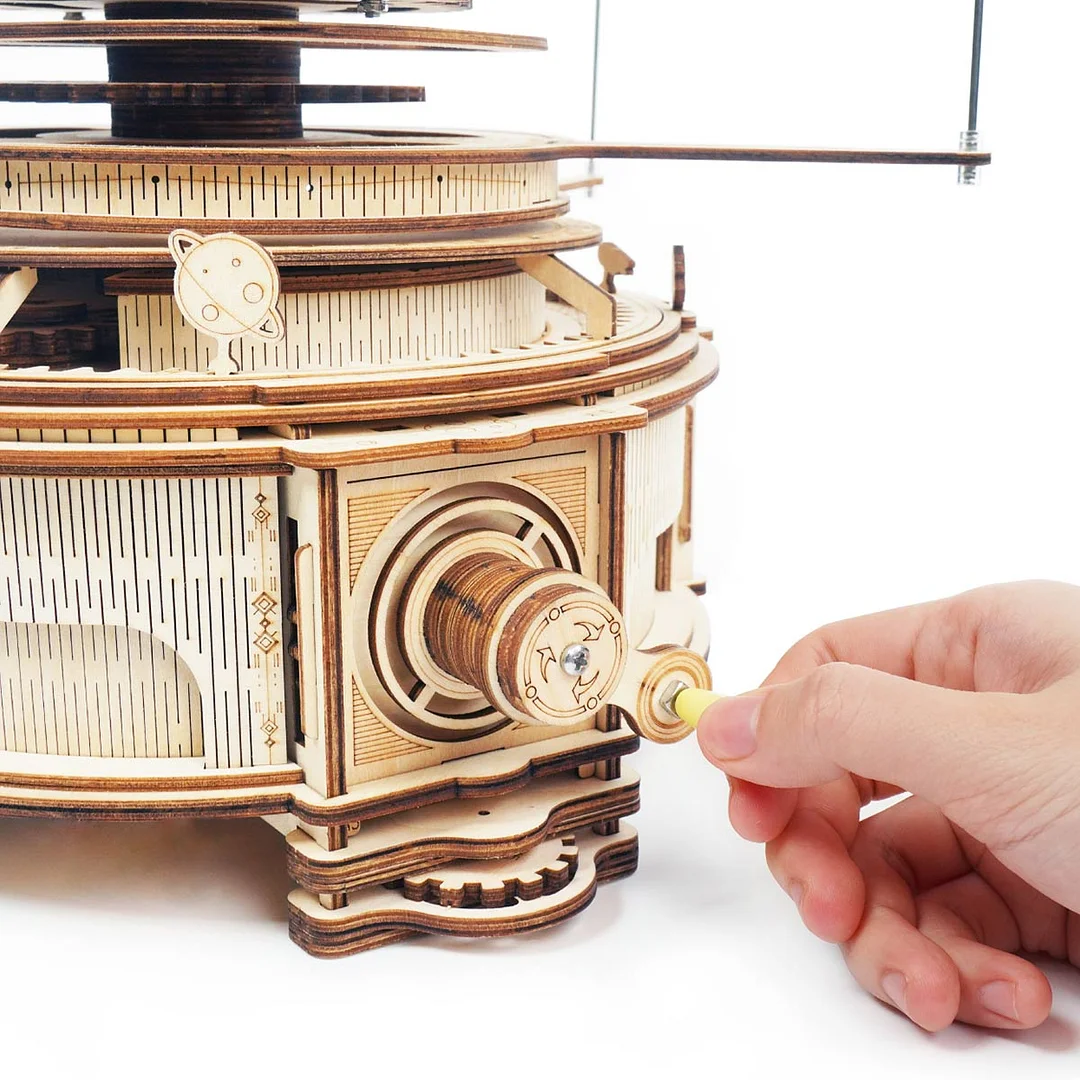 maqueta de madera 3d planetario mecánico art. nr. st001