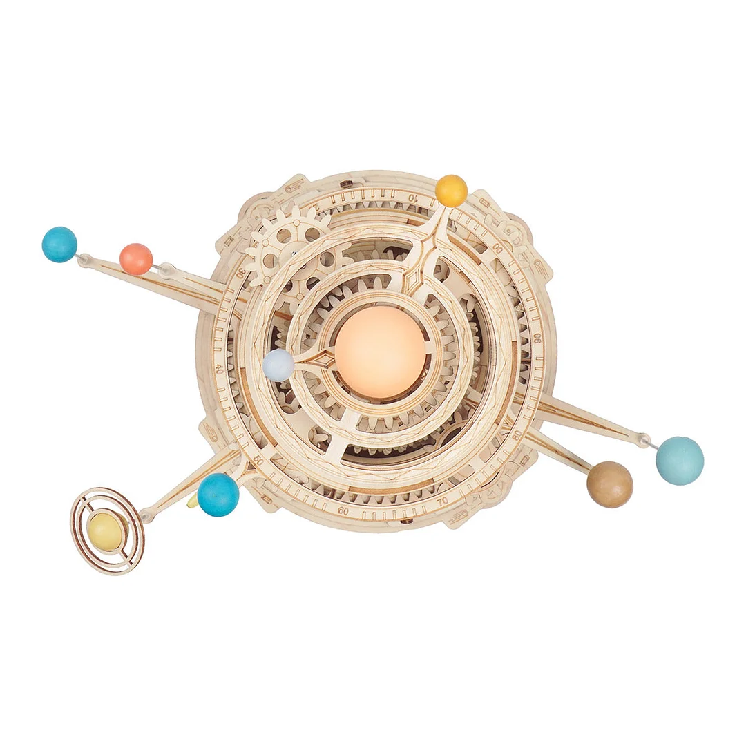 maqueta de madera 3d planetario mecánico art. nr. st001