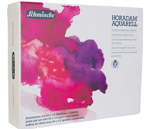 Caja de Acuarelas Schmincke HORADAM® 50 ½ Godets + Accesorios Art.-Nr. 74 790 097
