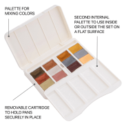 caja acuarelas white nights 12 godets metallic and pastel colours art. nr. 41012metpas