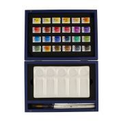 caja acuarelas white nights 24 godets+paleta porcelana+3 pincels art. nr. 61024pbp