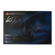 caja acuarelas white nights 36 godets+paleta porcelana+3 pincels art. nr. 61036pbp