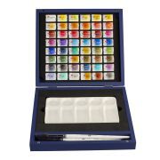 caja acuarelas white nights 48 godets+paleta porcelana+3 pinceles art. nr. 61048pbp