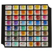 caja acuarelas white nights 48 godets+paleta porcelana+3 pinceles art. nr. 61048pbp