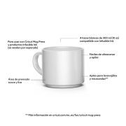 set 4 tazas cerámica blanca 295 ml apilables para cricut mug press art. nr. 012607