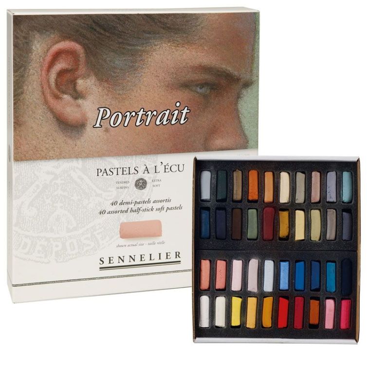 Caja 40 ½Pasteles Sennelier «à l’écu» Set «Retrato» Art.-Nr. 132237