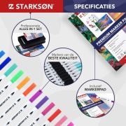 set de rotuladores de doble punta de 102 piezas starksØn® art. nr. art0132