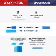 set de rotuladores de doble punta de 102 piezas starksØn® art. nr. art0132