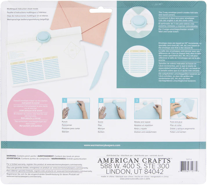 envelope punch board we r memory keepers art. nr. 71277 0