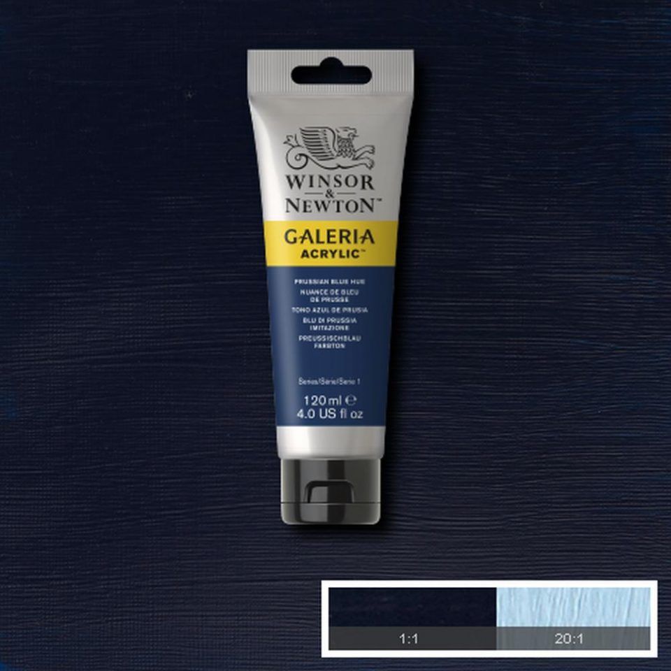 acrílico winsor & newton galería 120ml 541 tono azul de prusia art. nr. 2131541