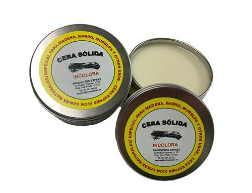 cera sólida para madera incolora art. nr. cersol1/8