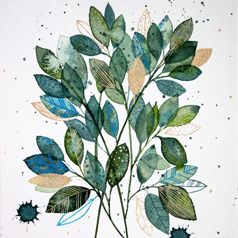 set pinceles kum® botanical watercolor art. nr. 5146716