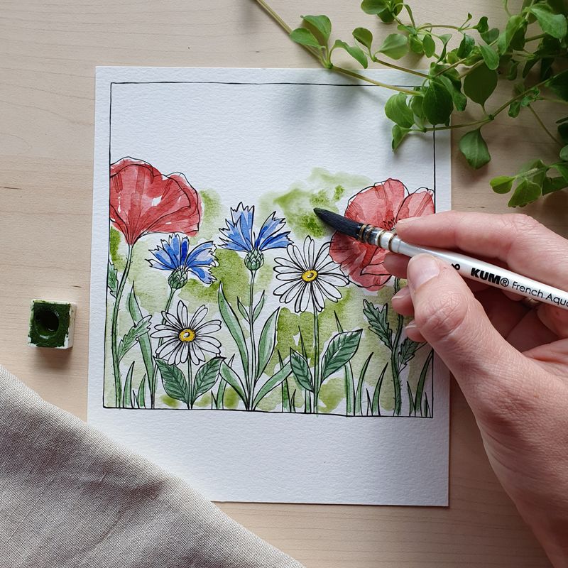 set pinceles kum® floral classics handgemalt art. nr. 5146816