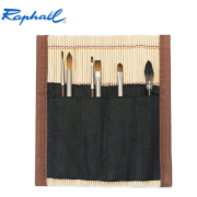 set pinceles de viaje raphaël con estuche enrollable de bambú art. nr. p6016