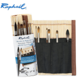 set pinceles de viaje raphaël con estuche enrollable de bambú art. nr. p6016