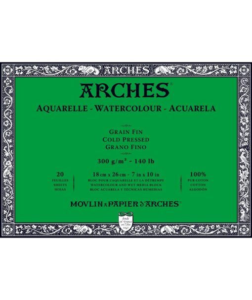 Bloc Acuarela Arches® Grano Fino 18×26 cm Art.-Nr. A1795058