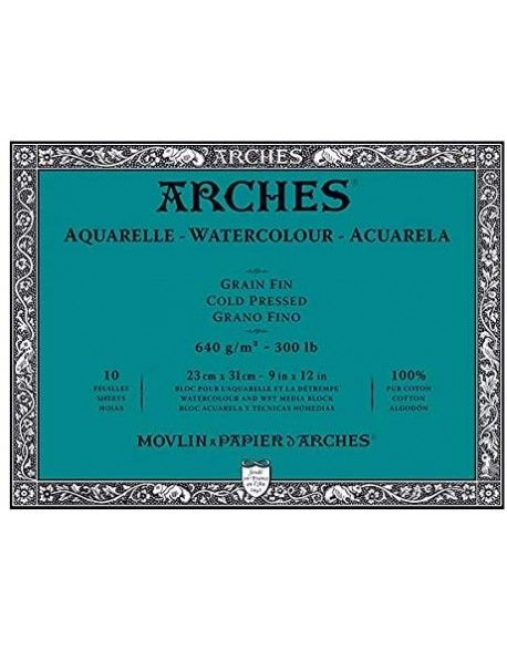 Bloc Acuarela Arches® Grano Fino 23×31 cm Art.-Nr. A1795065