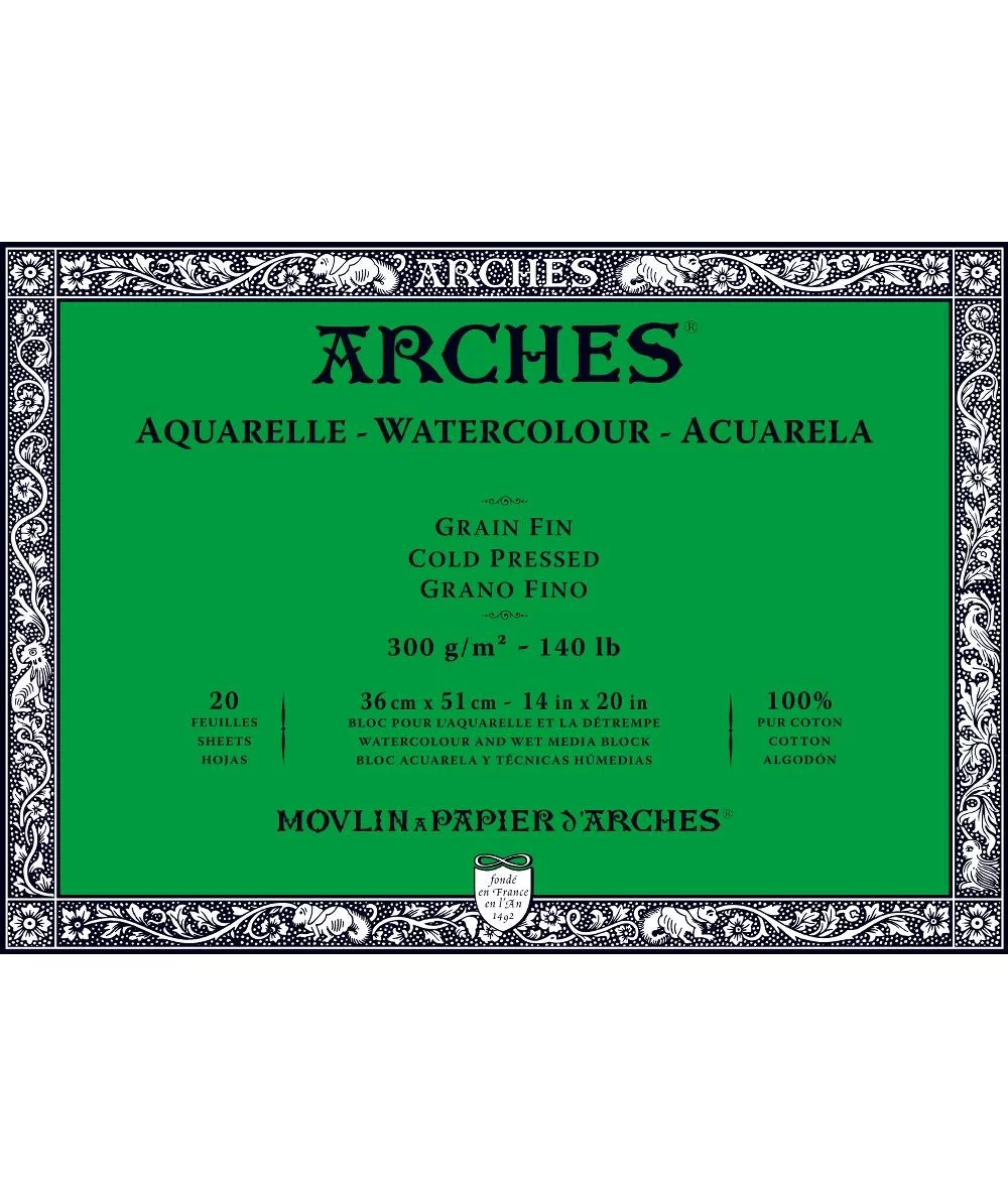 bloc acuarela arches® grano fino 36x51 cm art. nr. a1795063