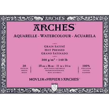 Bloc Acuarela Arches® Grano Satinado 28×36 cm Art.-Nr. A1711604