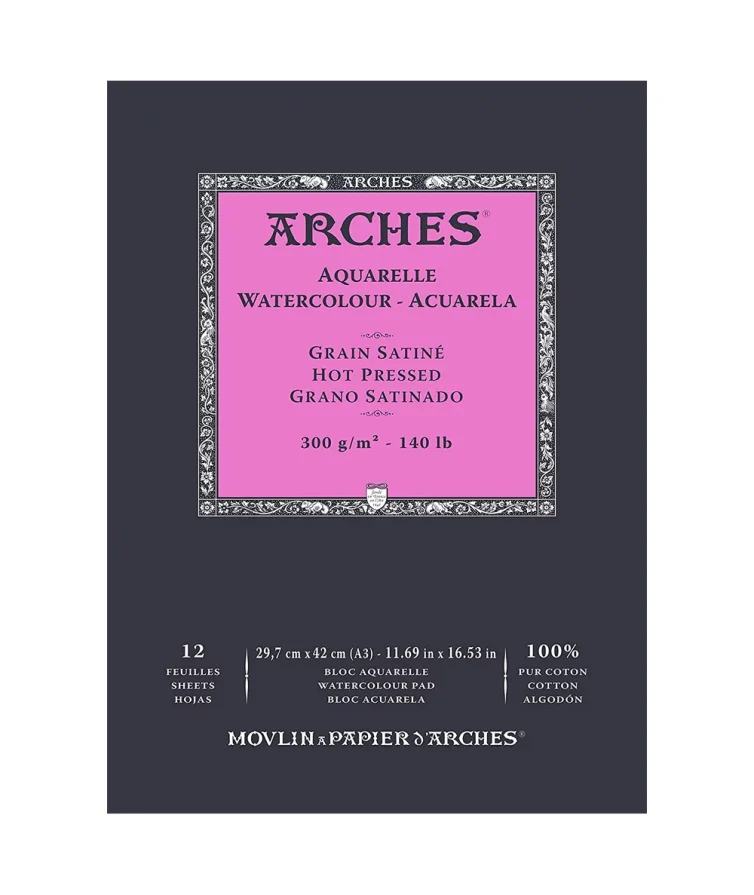 Bloc Acuarela Arches® Grano Satinado 29,7×42 cm A3 Art.-Nr. A1795099