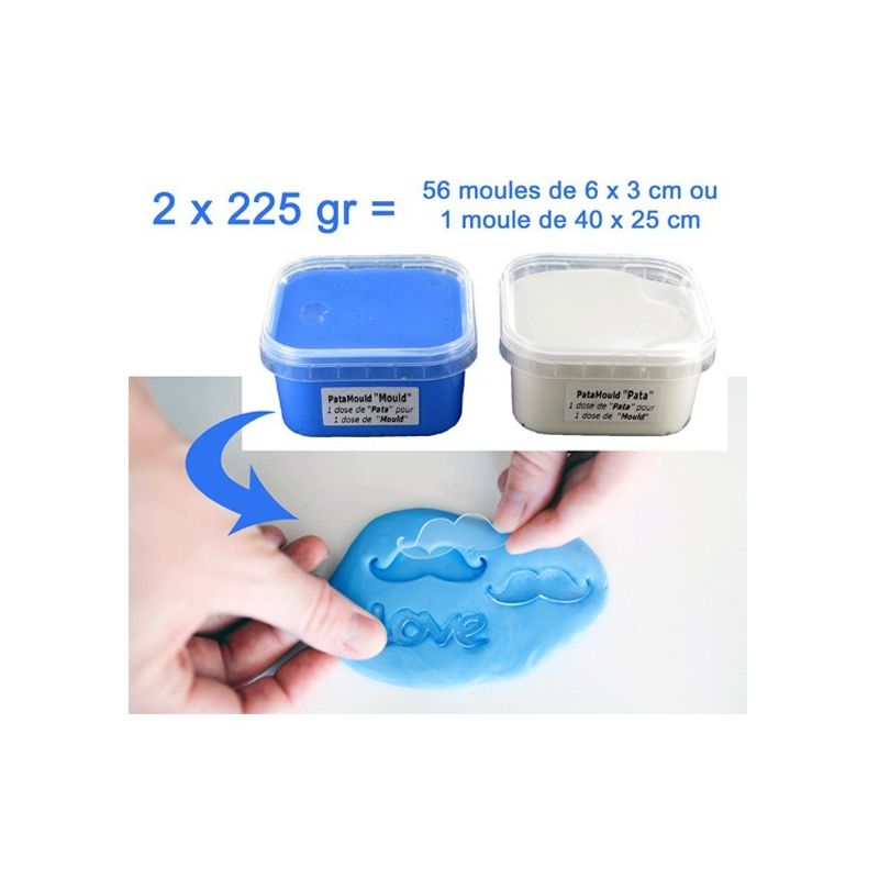 pasta de silicona cléopâtre para hacer moldes 2x225gr art. nr. lcc22 450