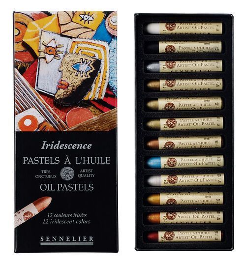 caja 12 pasteles al óleo irisados sennelier art. nr. n132520.121