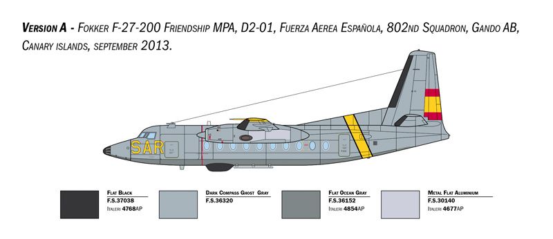 1:72 fokker f 27 maritime patrol art. nr. 1455